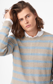 Boomerang - Axel linen sweater - Dark putty