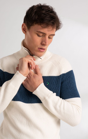Boomerang - SIXTEN HALF ZIP SWEATER - Offwhite