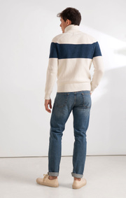 Boomerang - SIXTEN HALF ZIP SWEATER - Offwhite