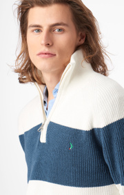 Boomerang - Sixten half zip sweater - Offwhite