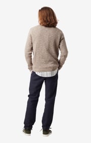 Boomerang - Henry o-neck sweater - Acorn brown