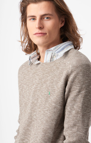 Boomerang - Henry o-neck sweater - Acorn brown
