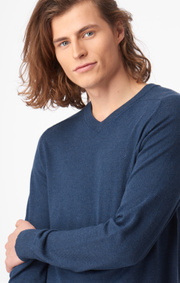 Boomerang - DANNY V-NECK SWEATER - Midnight blue