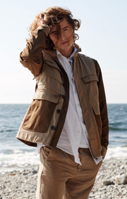 Boomerang - William pocket jacket med avtagbara ärmar - Beige