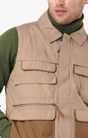 Boomerang - William pocket jacket med avtagbara ärmar - Beige