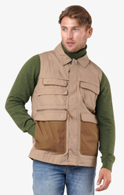 Boomerang - William pocket jacket med avtagbara ärmar - Beige