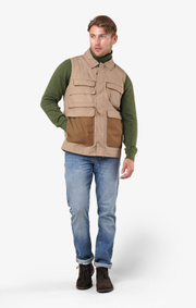 Boomerang - William pocket jacket med avtagbara ärmar - Beige