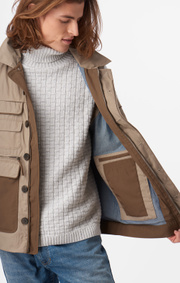 Boomerang - William pocket jacket med avtagbara ärmar - Beige