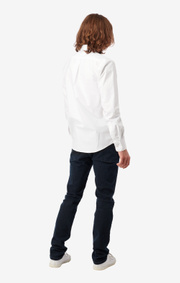 Boomerang - Nils solid shirt tailored fit - White