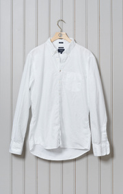 Boomerang - Nils solid shirt tailored fit - White