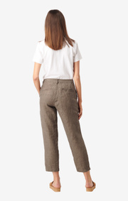Boomerang - GRETA LINEN TROUSER - Taupe
