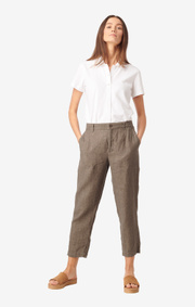 Boomerang - GRETA LINEN TROUSER - Taupe