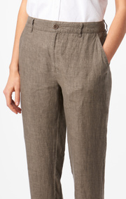 Boomerang - GRETA LINEN TROUSER - Taupe