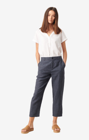 Boomerang - GRETA LINEN TROUSER - Dark Indigo