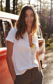 Boomerang - LISA PIQUET SHIRT - White