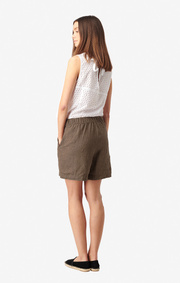Boomerang - GULLAN LINEN SHORTS - Taupe solid
