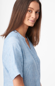 Boomerang - BETTAN LINEN DRESS - Light indigo