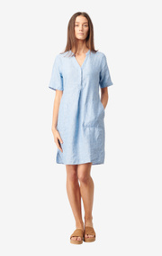 Boomerang - BETTAN LINEN DRESS - Light indigo