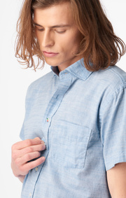 Boomerang - LEIF S.S. SHIRT - Shirt blue
