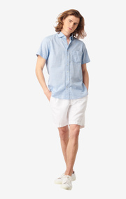 Boomerang - LEIF S.S. SHIRT - Shirt blue