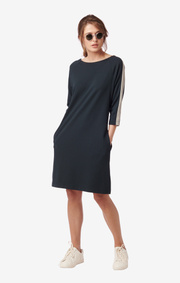 AMANDA SOLID INTERLOCK DRESS