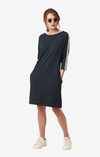 AMANDA SOLID INTERLOCK DRESS