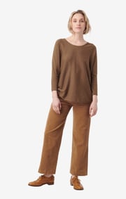 Boomerang - planta sweater - Wood brown