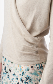 Boomerang - SARALI WRAP SWEATER - Dark putty