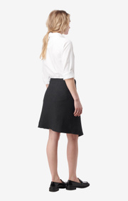 Boomerang - ursula knitted skirt - Dk grey mela