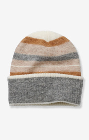 Boomerang - fluff striped cap - Dk grey mela