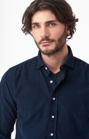 Boomerang - arvid cord shirt cut away - Midnight blue