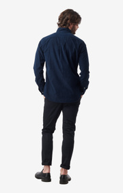 Boomerang - arvid cord shirt cut away - Midnight blue