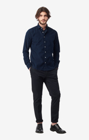 Boomerang - arvid cord shirt cut away - Midnight blue