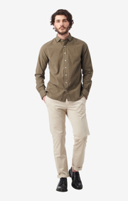 Boomerang - ARVID CORD SHIRT CUT AWAY - Taupe
