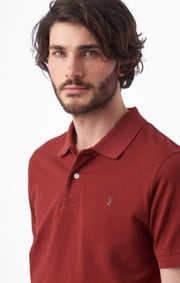 Boomerang - JOE ORGANIC COTTON POLO PIQUÉ - Russet brown