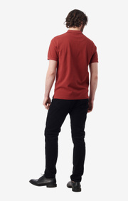 Boomerang - JOE ORGANIC COTTON POLO PIQUÉ - Russet brown