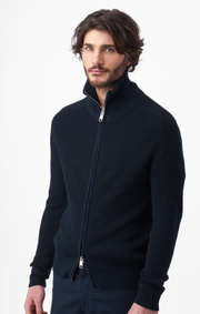 Boomerang - BO FULL ZIP SWEATER - Night sky