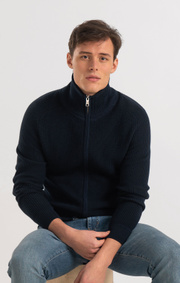 Boomerang - BO FULL ZIP SWEATER - Night sky