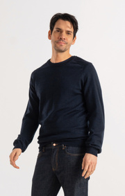 Boomerang - DAN MERINO SWEATER - Midnight blue