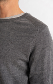 Boomerang - dan merino sweater - Grey melange