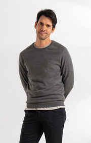 Boomerang - dan merino sweater - Grey melange