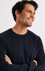 Boomerang - DAN MERINO SWEATER - Midnight blue