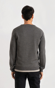 Boomerang - dan merino sweater - Grey melange