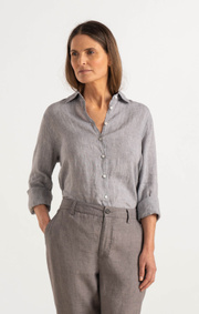 Boomerang - GRETA LINEN TROUSER - Ash