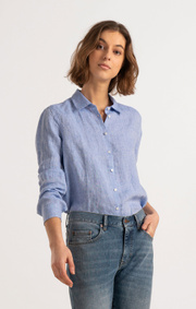 Boomerang - LINA LINEN SHIRT - Cloud blue