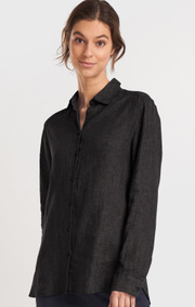 Boomerang - LINA LINEN SHIRT - Black
