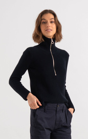 Boomerang - LALJA HALF ZIP SWEATER - Midnight blue