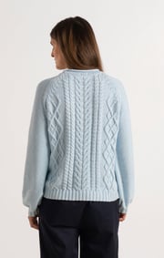 Boomerang - LOPPAN SWEATER - Airy blue