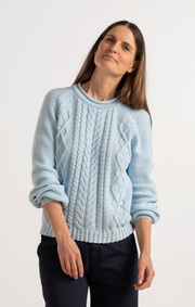 Boomerang - LOPPAN SWEATER - Airy blue