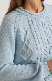 Boomerang - LOPPAN SWEATER - Airy blue